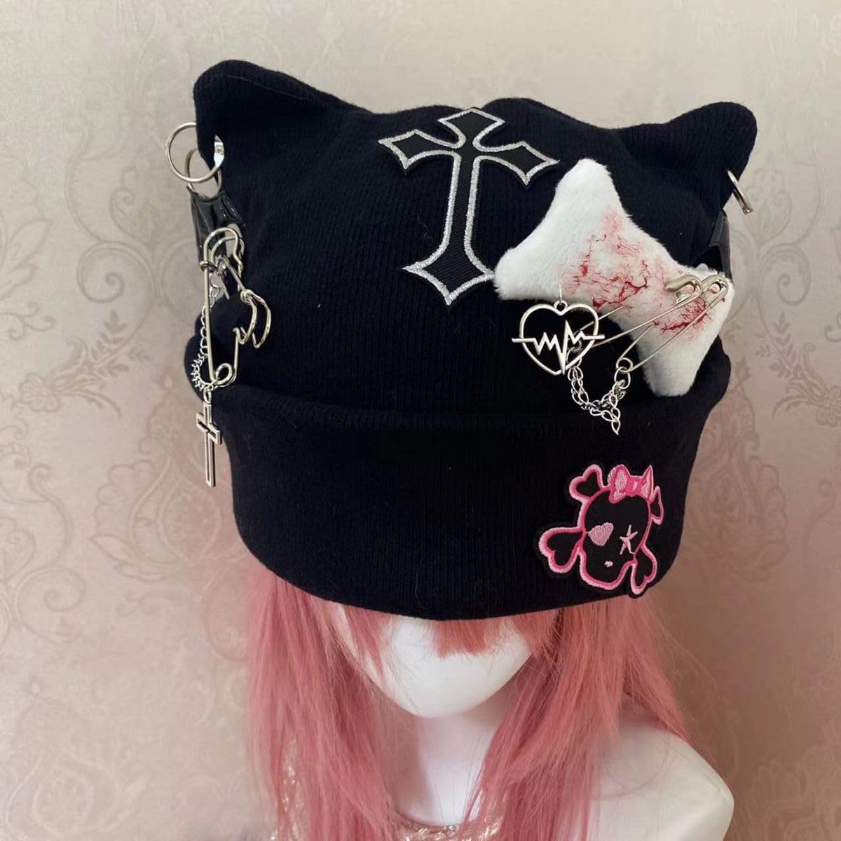 戦慄かなの着用ニット帽 猫耳 レア 戦慄かなのちゃん着用♡猫耳ニット帽♡オーダーの通販 by CoCoshop｜ラクマ